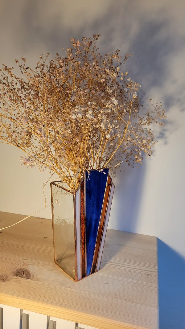 20251224_115017 Vase Art Déco en verre – Vase décoratif pour fleurs séchées et compositions