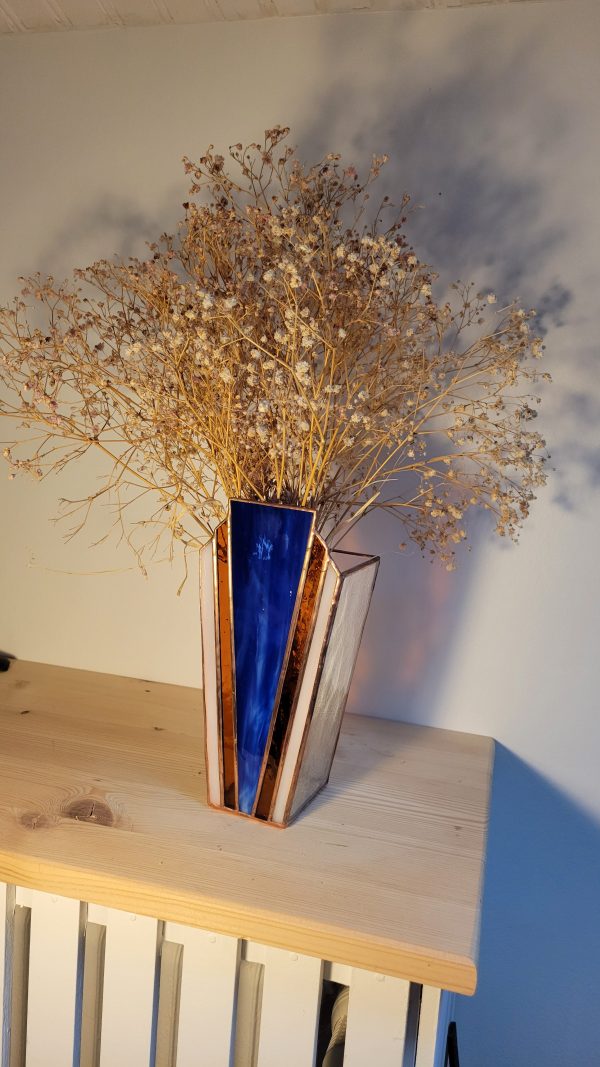 20251224_115029 Vase Art Déco en verre – Vase décoratif pour fleurs séchées et compositions