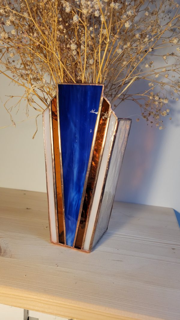 20251224_115039 Vase Art Déco en verre – Vase décoratif pour fleurs séchées et compositions