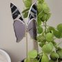 Papillon décoratif en verre à planter – Ornement pour pot de fleurs (intérieur)