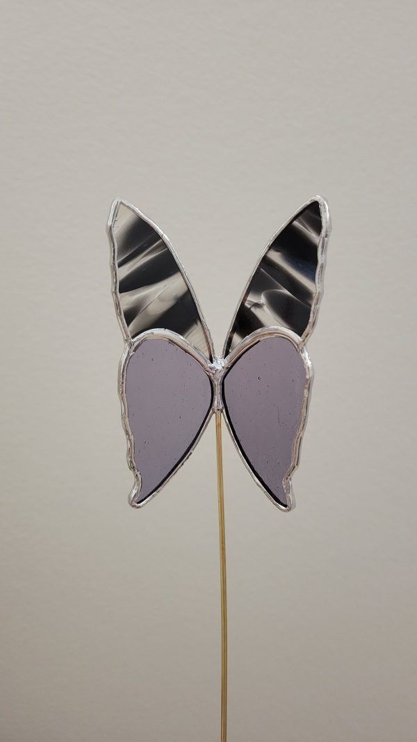 Papillon décoratif en verre à planter – Ornement pour pot de fleurs (intérieur)