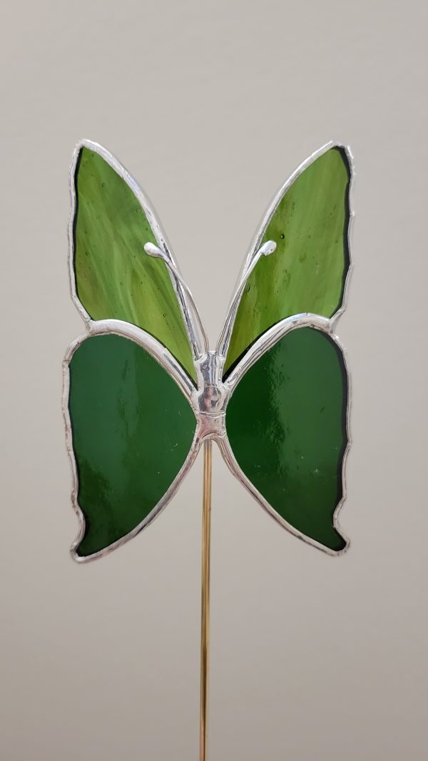 Papillon décoratif en verre à planter – Ornement pour pot de fleurs (intérieur)