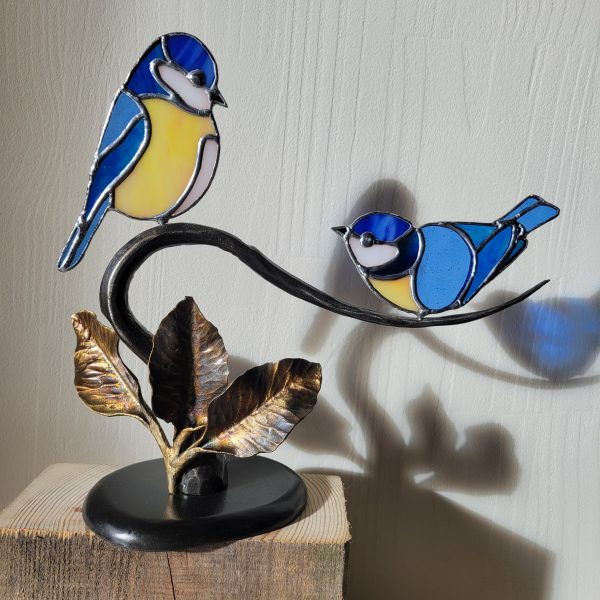 Triptyque Floral en Verre et Fer Forgé – Décoration Murale Artisanale (3 cadres suspendus)