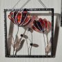 Triptyque Floral en Verre et Fer Forgé – Décoration Murale Artisanale (3 cadres suspendus)