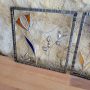 Triptyque Floral en Verre et Fer Forgé – Décoration Murale Artisanale (3 cadres suspendus)