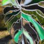 Miroir Feuille Monstera en Verre et Miroir – Décoration Murale Végétale