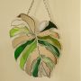 Miroir Feuille Monstera en Verre et Miroir – Décoration Murale Végétale